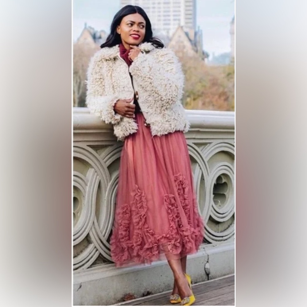 Anthropologie Brenna Faux Fur Sherpa Teddy Coat NWT XL - Picture 8 of 15